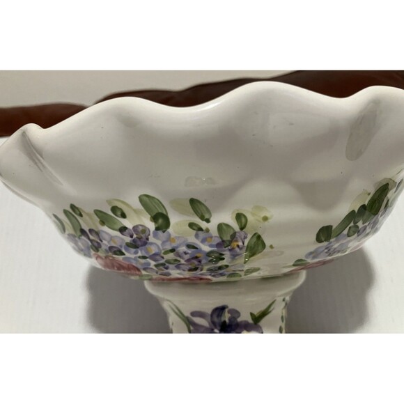 Dillards 2017 Don Swanson "Heavenly Garden" or English Garden pedestal compote - Picture 12 of 16